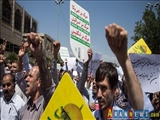 Tahran halkından Filistin ve Miyanmarlı müslümanlara destek