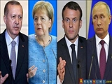 Erdoğan, Merkel, Macron ve Putin Suriye için bir araya geldi