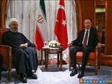 Ruhani Türk mevkidaşı Erdoğan ile görüştü